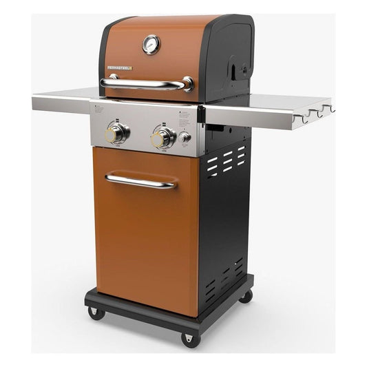 2-Burner Gas Grill with Foldable Side Shelves