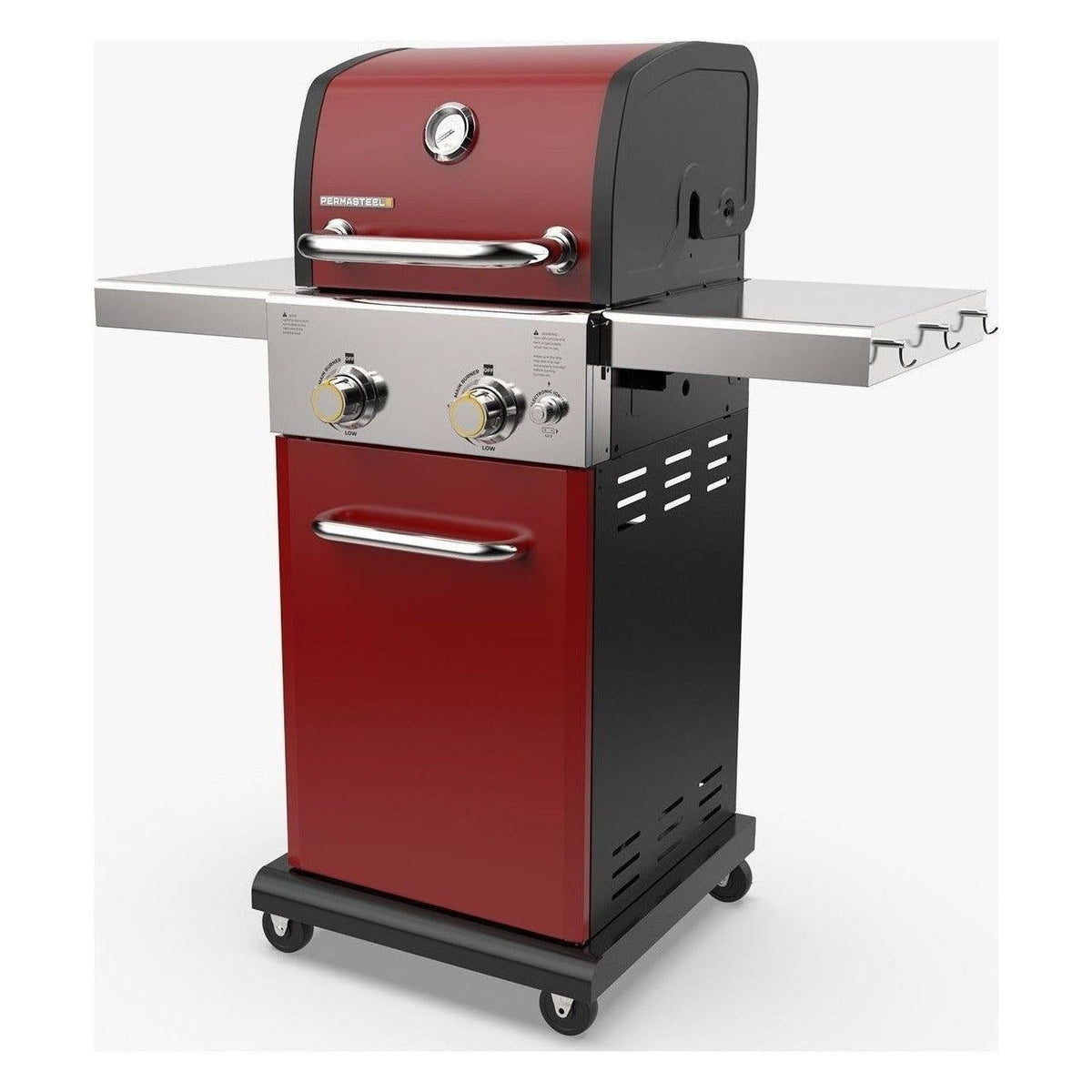 2-Burner Gas Grill with Foldable Side Shelves