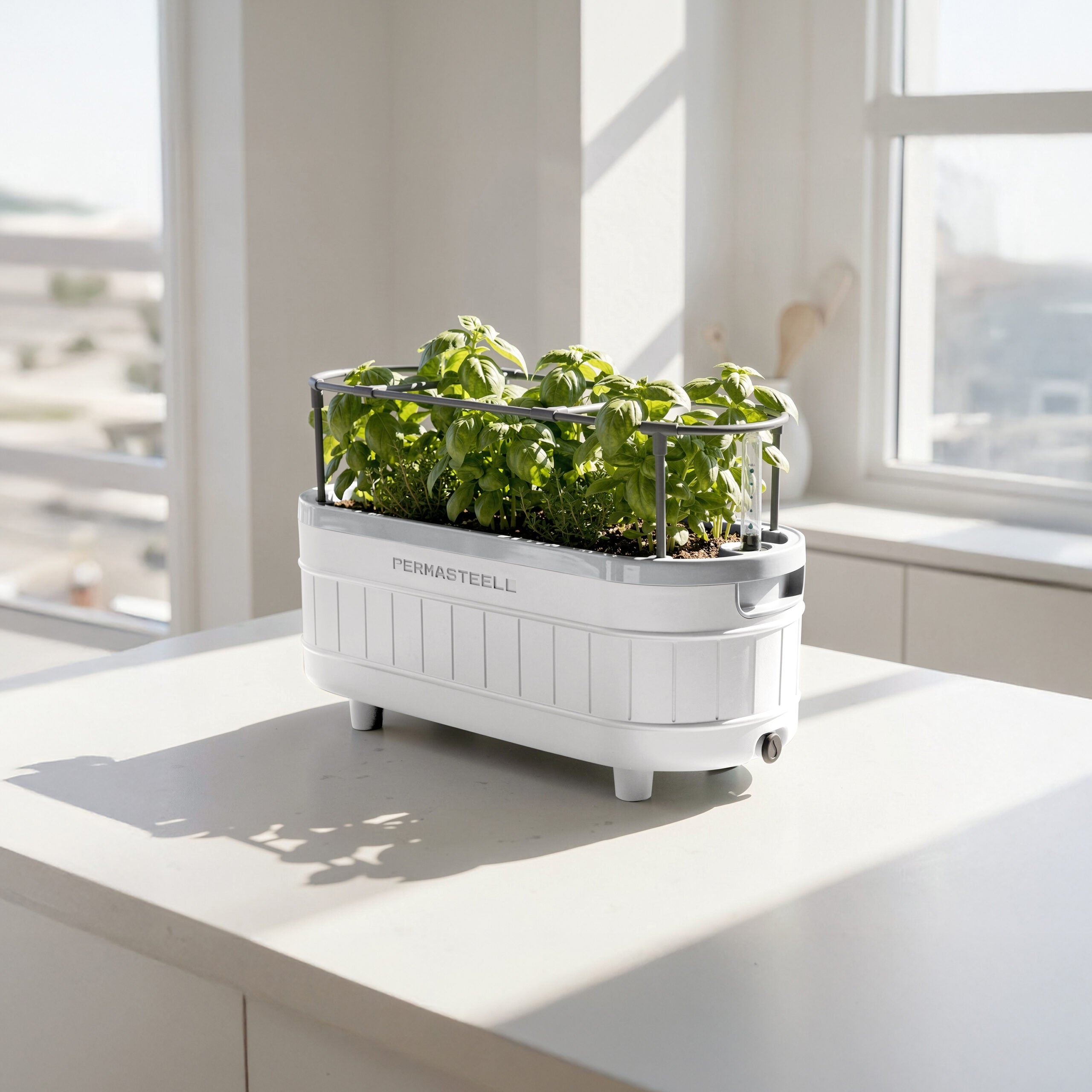 Self-Watering Herb Garden Planter with Adjustable Bracket