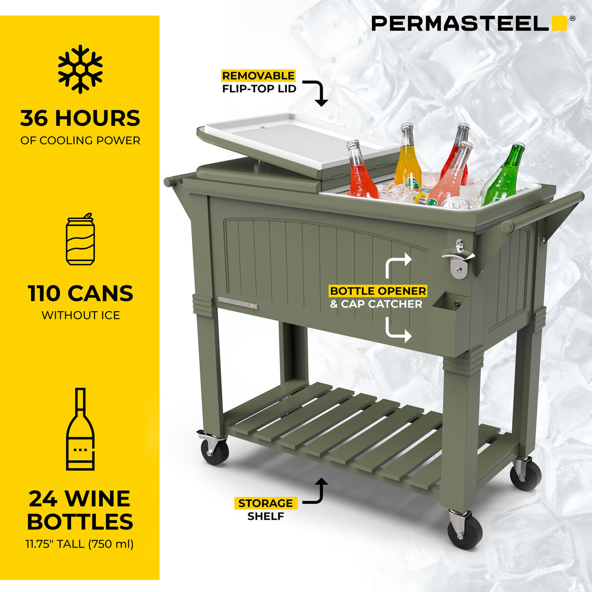 80-Quart Party Cooler with Divider