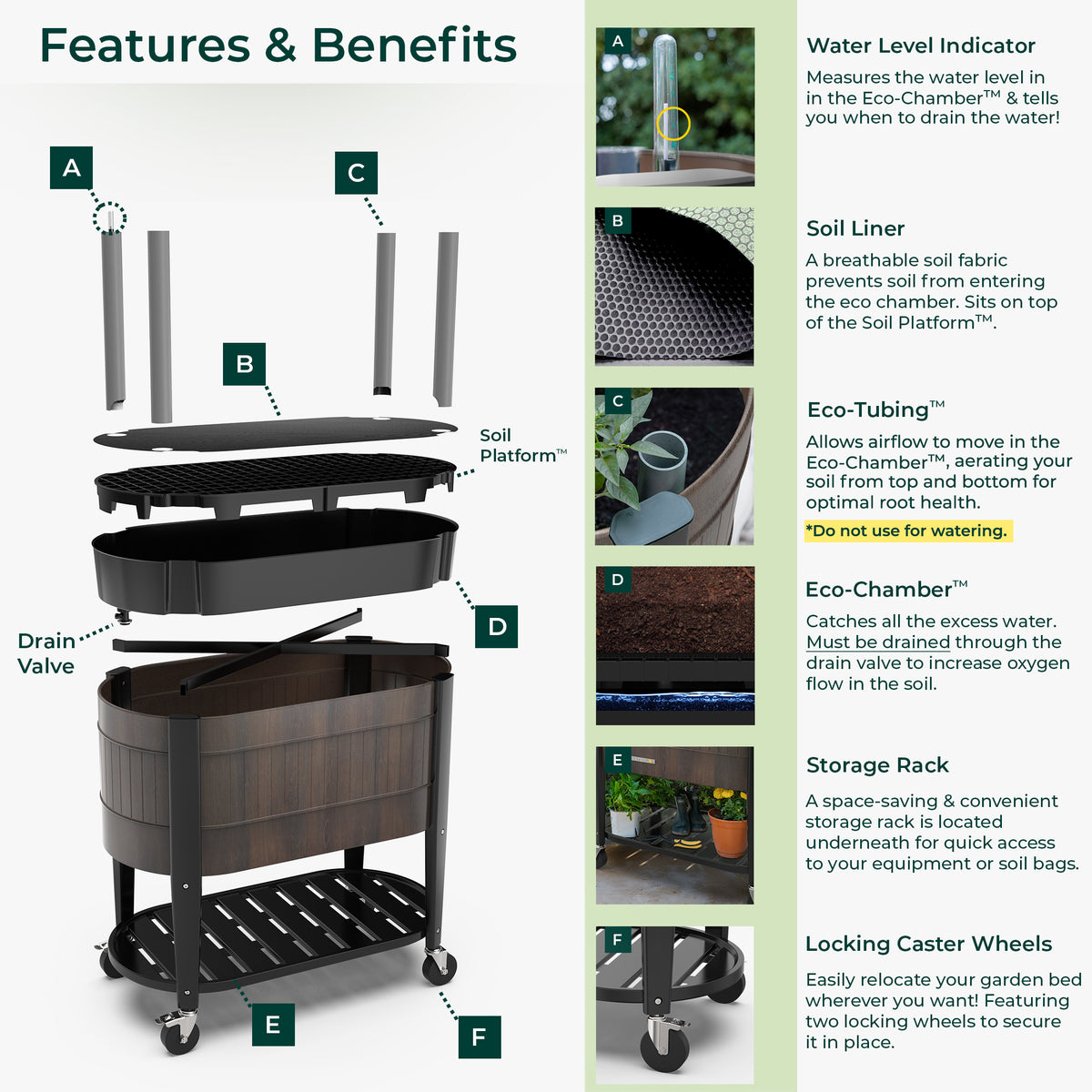 Elevated Garden Bed with EnGrow™ TrueSoil™ Technology