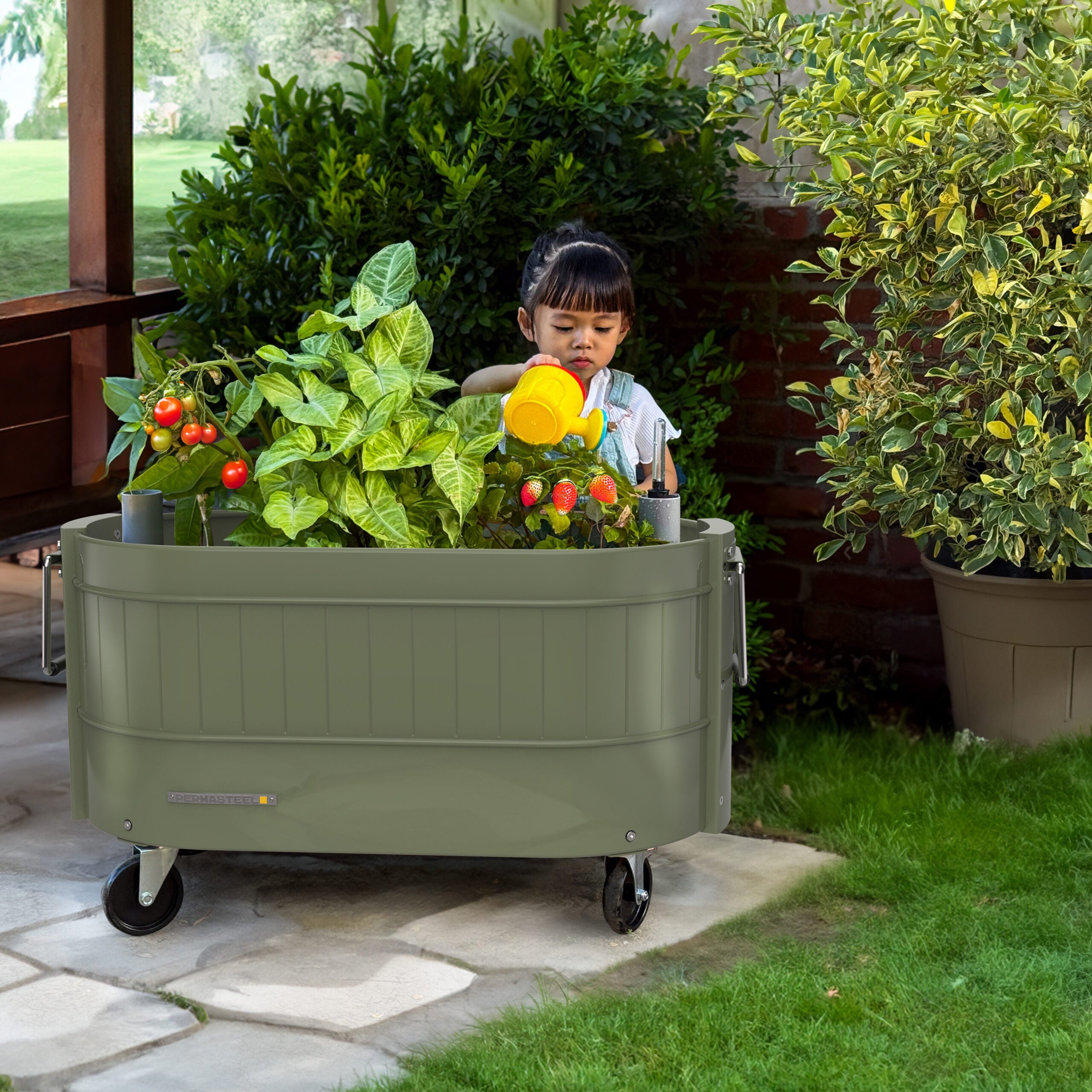 Self-Watering Garden Bed with Caster Wheels