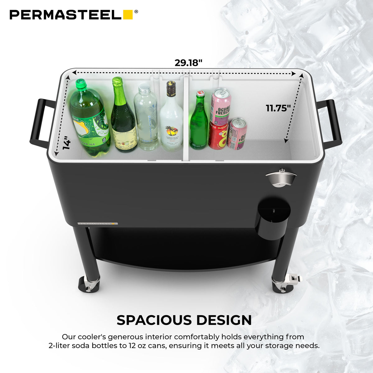 80-Quart Patio Cooler with Dividers