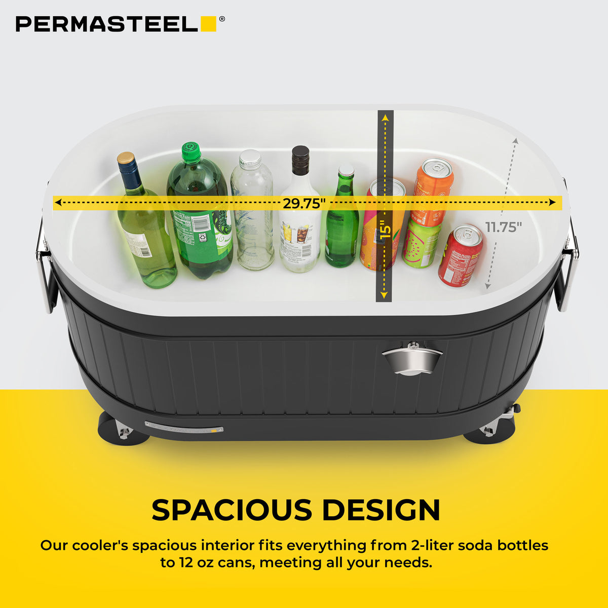 80-Quart Rolling Cooler with Caster Wheels