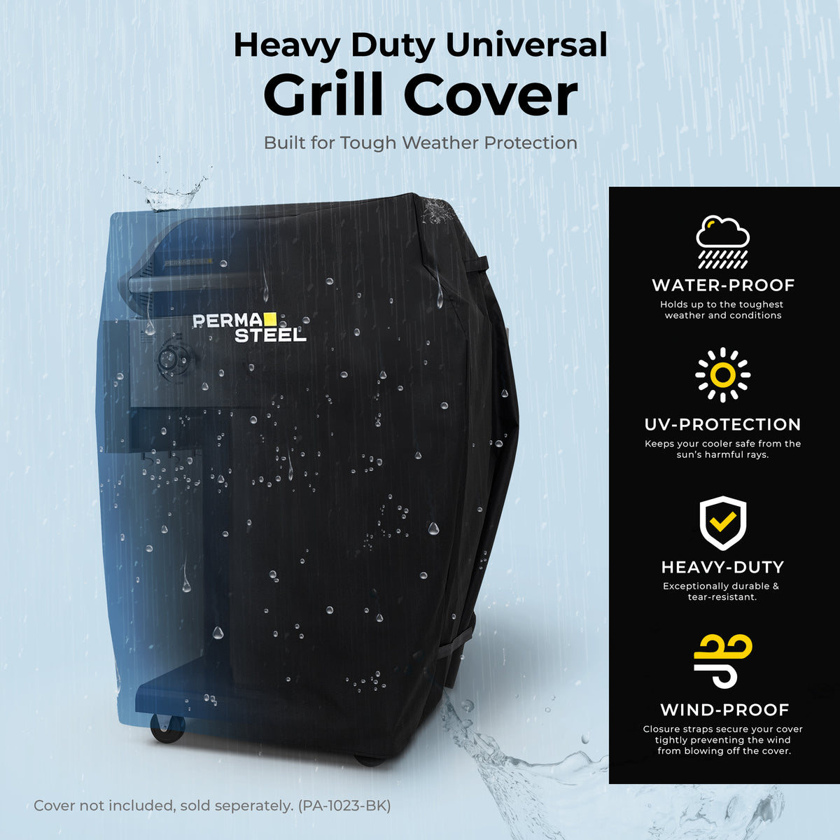 3-Burner Gas Grill with Foldable Side Shelves