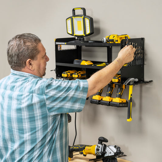 24.6" 6-Bay Heavy Duty Wall Mounted Power Tool Organizer