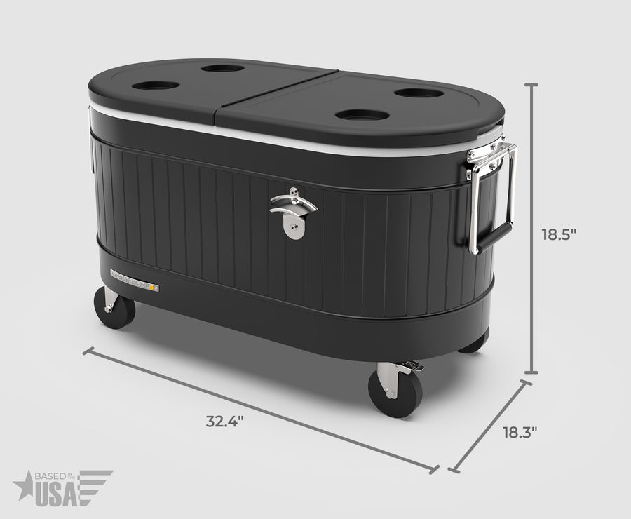 Black Powder-Coated Steel