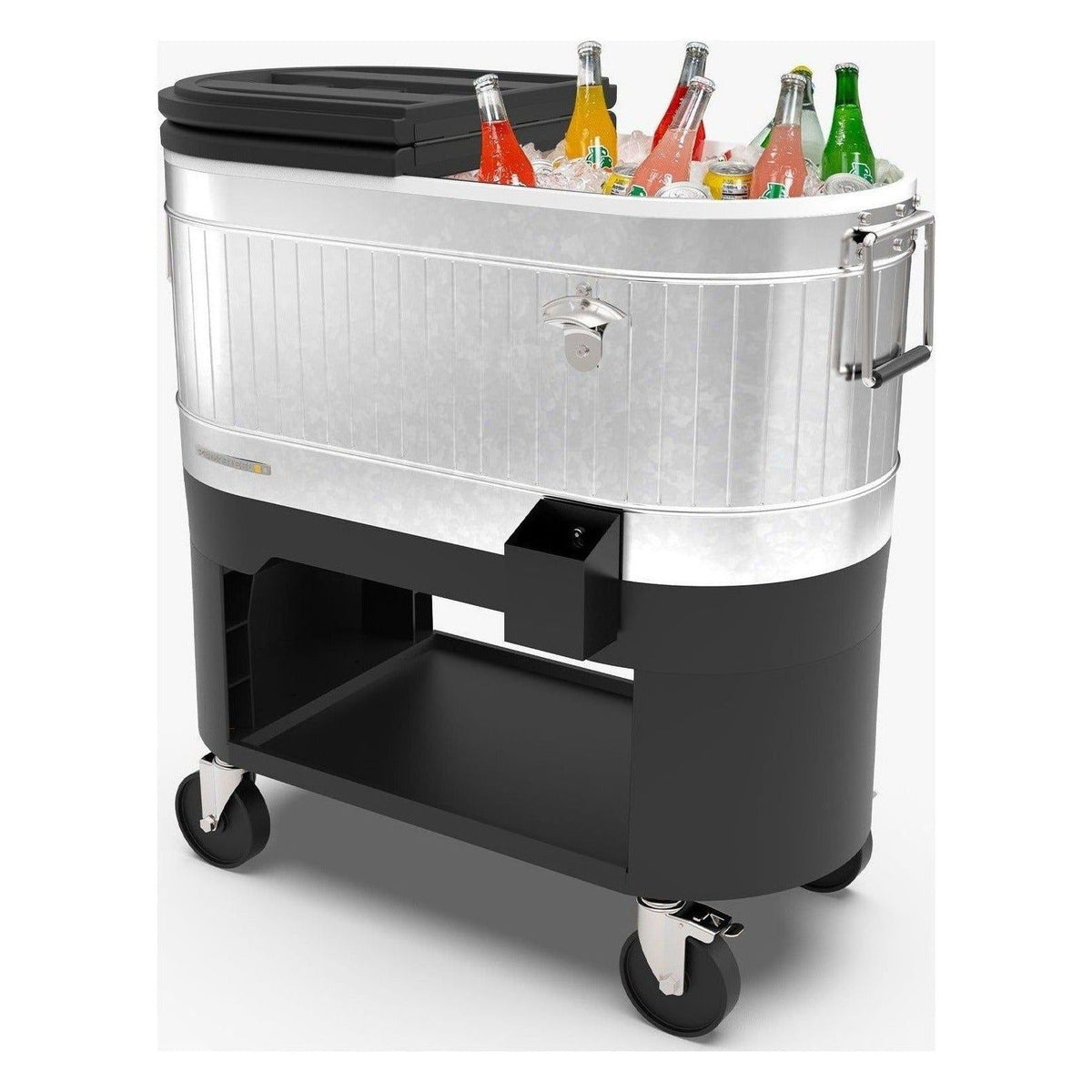 120 Quart Patio Cooler, Galvanized Steel