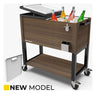 80-Quart Woodgrain Patio Cooler with Divider