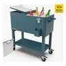 80-Quart Rolling Patio Cooler with Removable Basin and Divider