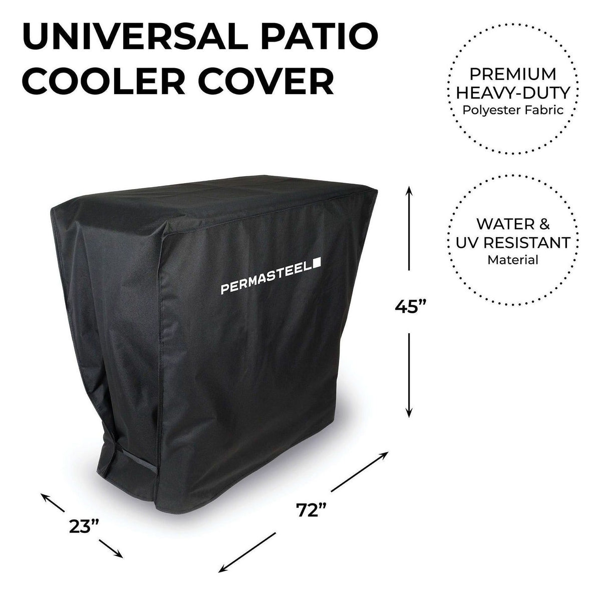 80-Quart Universal Patio Cooler Cover - Block Logo