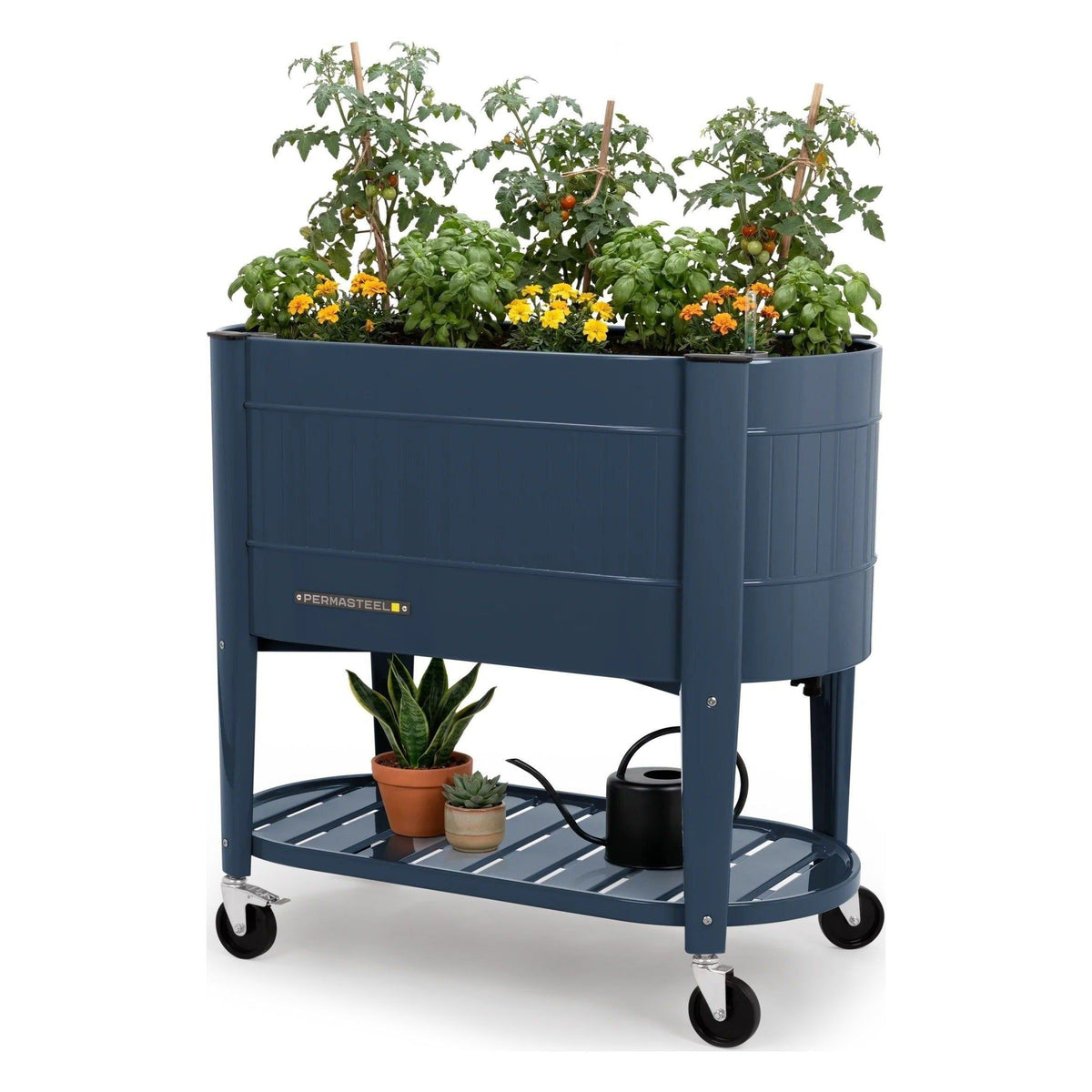 Elevated Garden Bed with EnGrow™ TrueSoil™ Technology, Blue