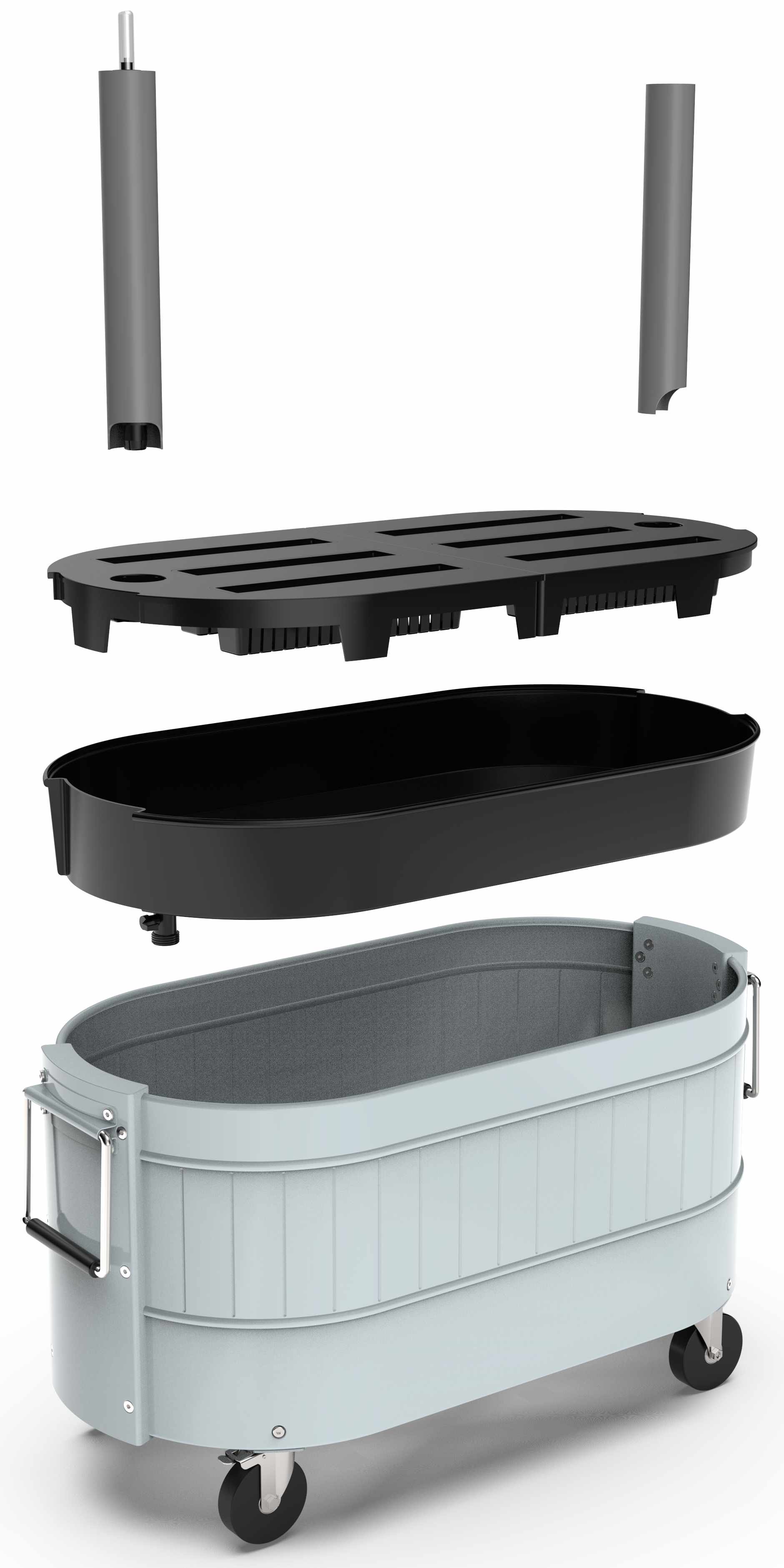 Self-Watering Garden Bed with Caster Wheels