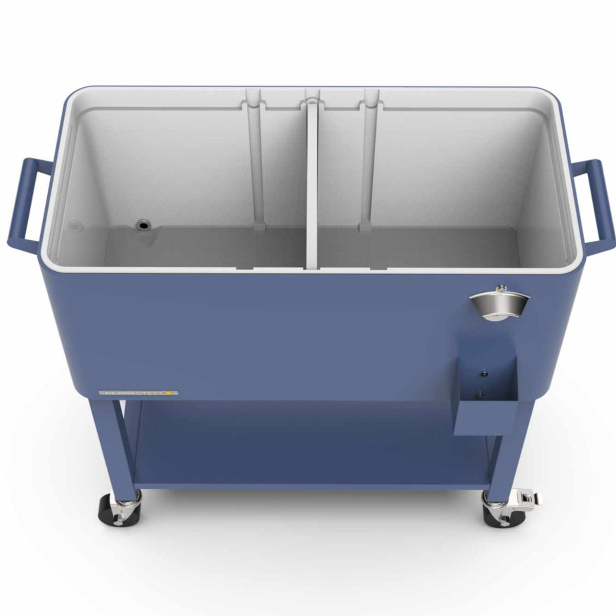 80-Quart Rolling Patio Cooler with Removable Basin and Divider