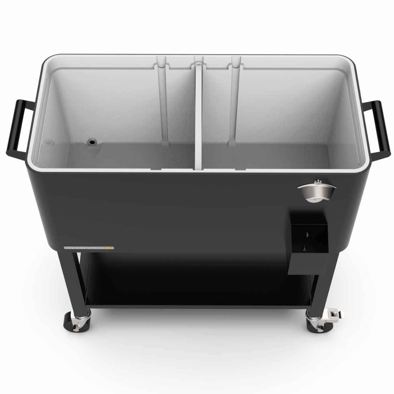 80-Quart Rolling Patio Cooler with Removable Basin and Divider