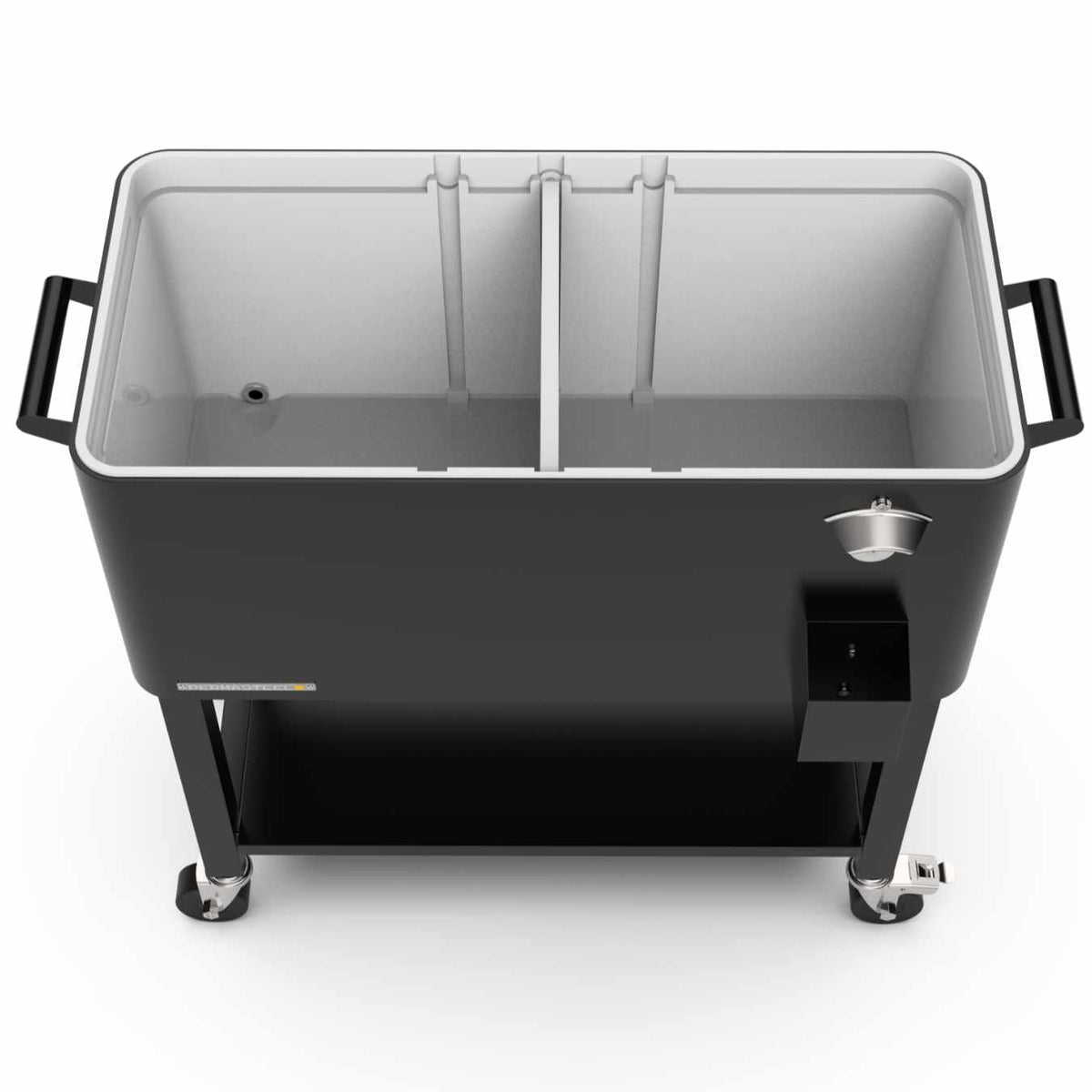 80-Quart Rolling Patio Cooler with Removable Basin and Divider