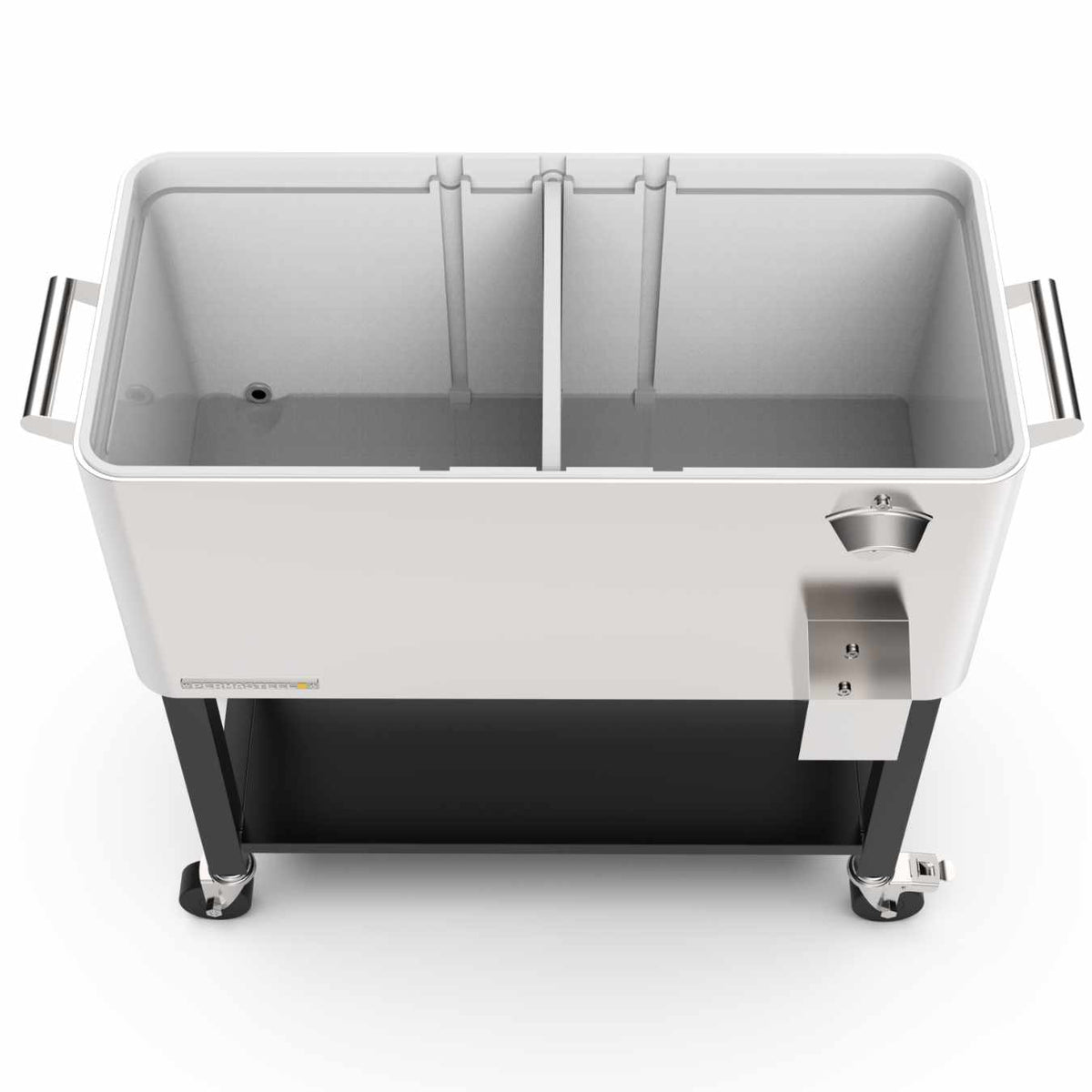80-Quart Rolling Patio Cooler with Removable Basin and Divider