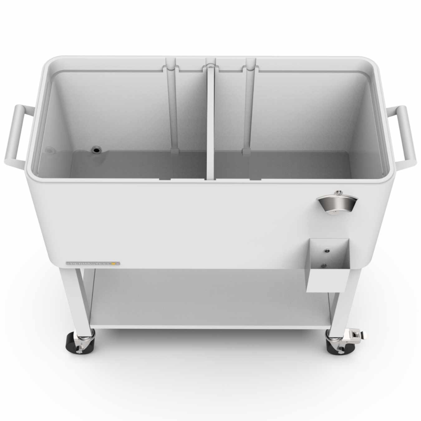 80-Quart Rolling Patio Cooler with Removable Basin and Divider