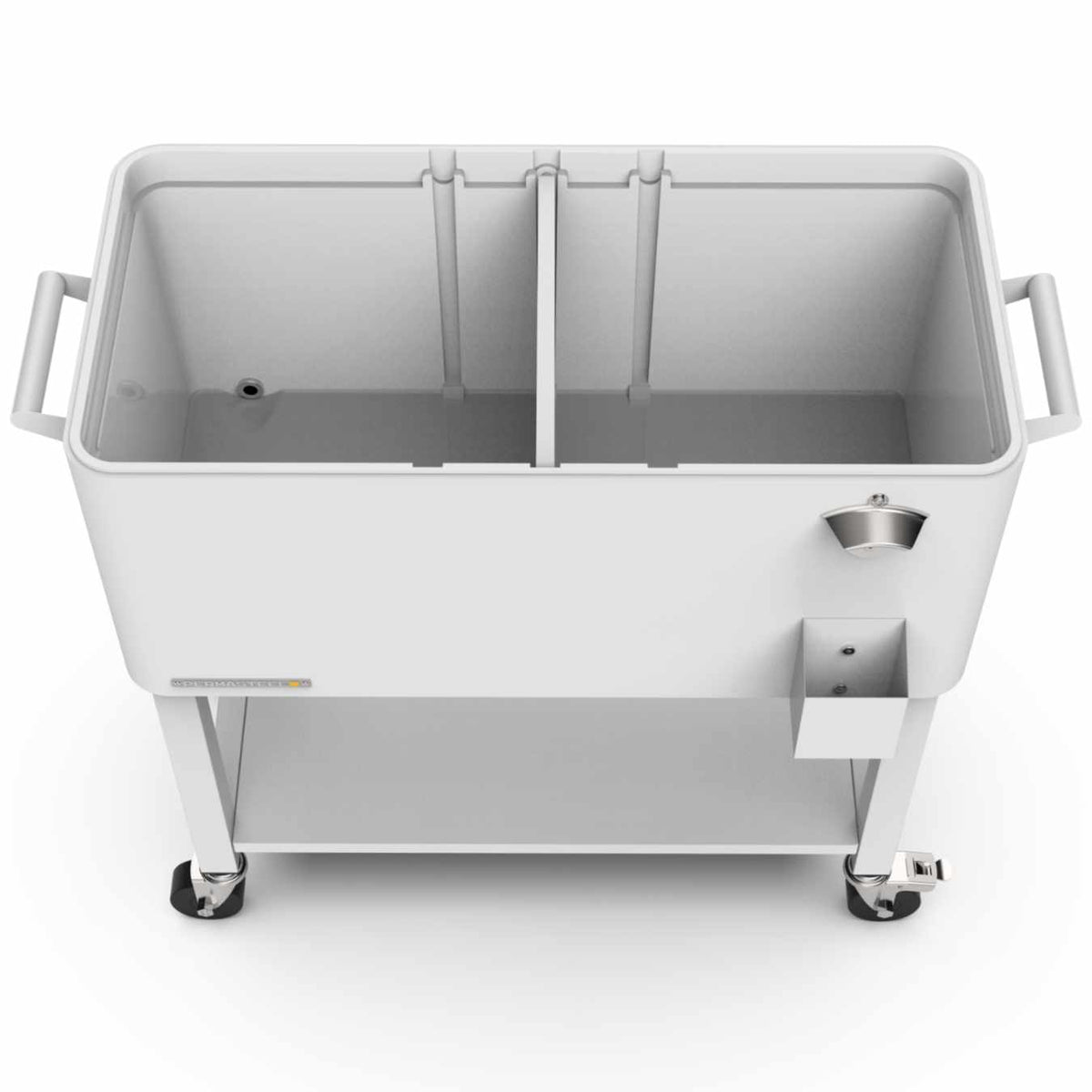 80-Quart Rolling Patio Cooler with Removable Basin and Divider