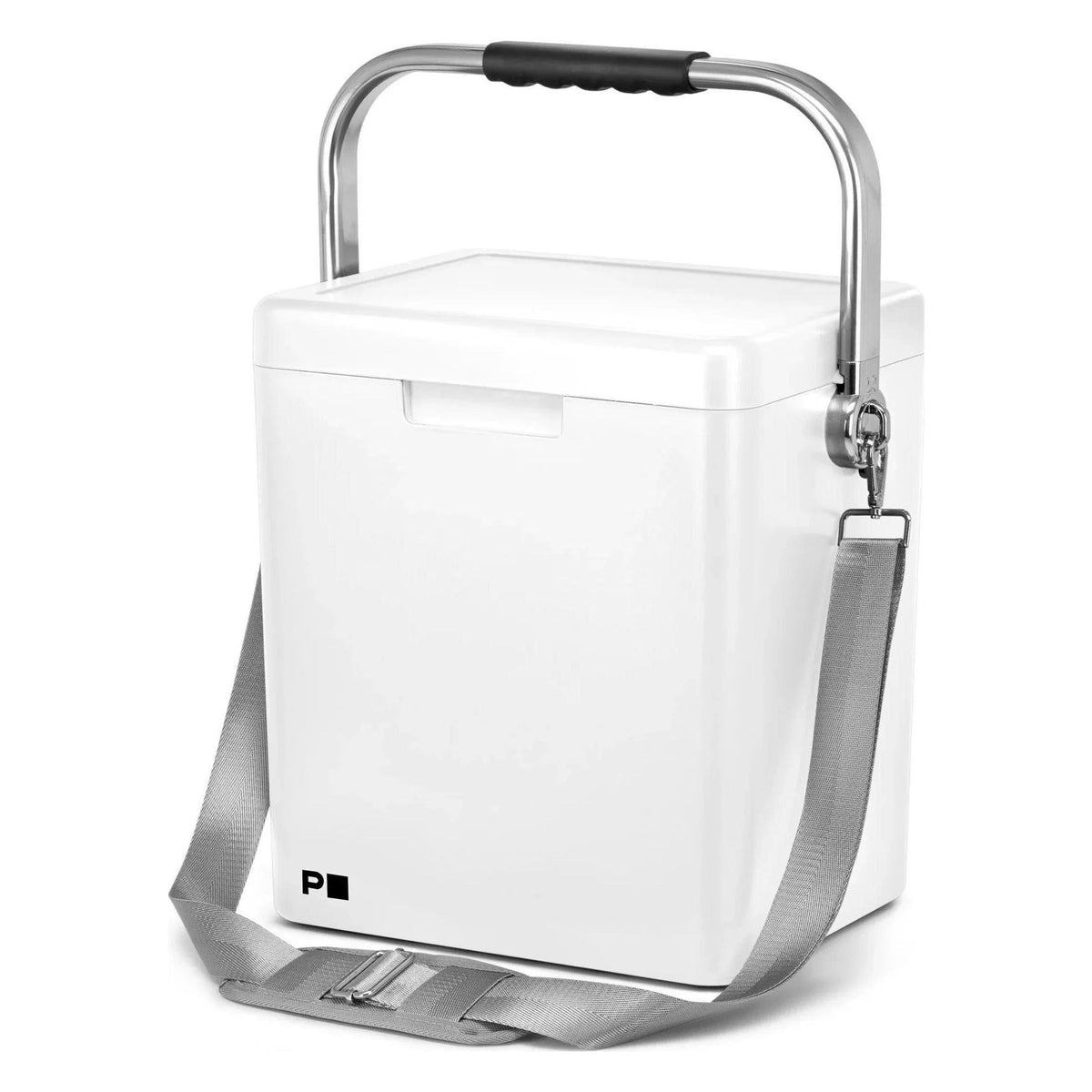14 Quart Cooler with Serving Tray, White