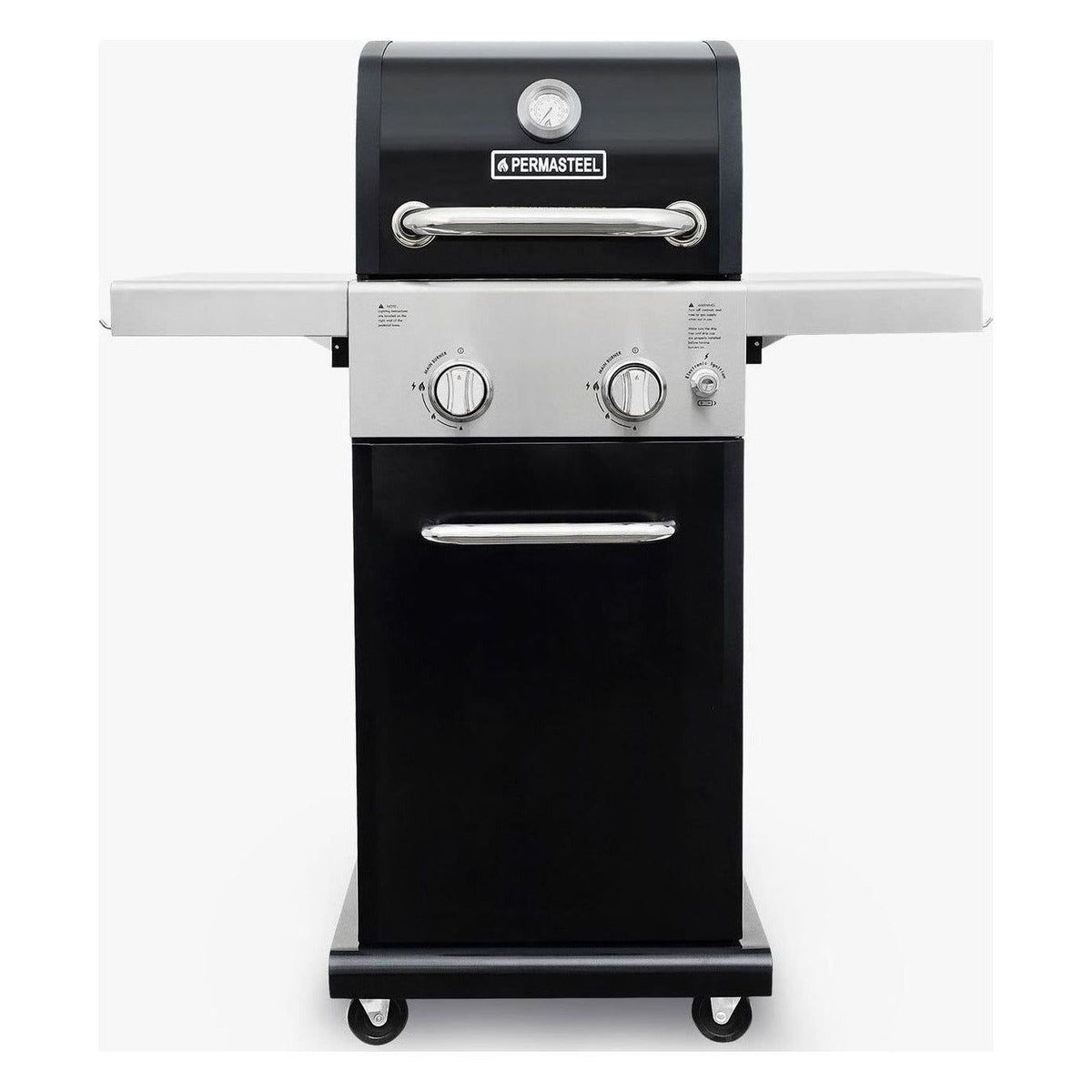 2-Burner Gas Grill with Foldable Side Shelves