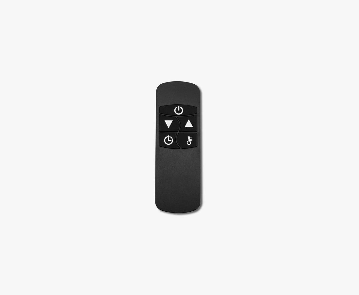 Remote control for the Kenmore wall-mounted electric heater with power, up, down and timer buttons