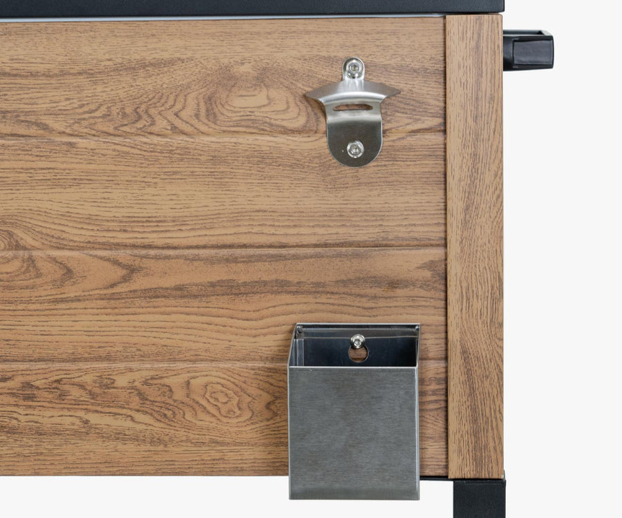 Built-In Bottle Opener & Cap Catcher