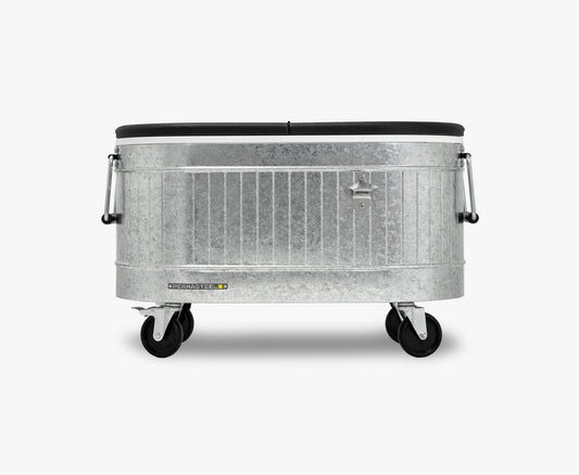 Permasteel 80-Qt Galvanized Steel Rolling Cooler with Wheels