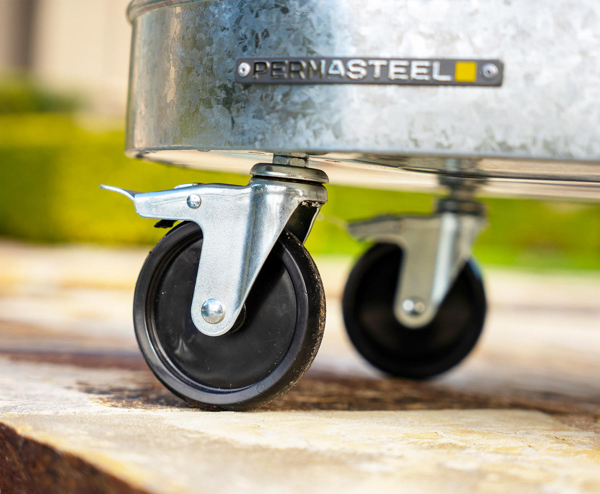 Permasteel 80-Qt Galvanized Steel Rolling Cooler with Wheels