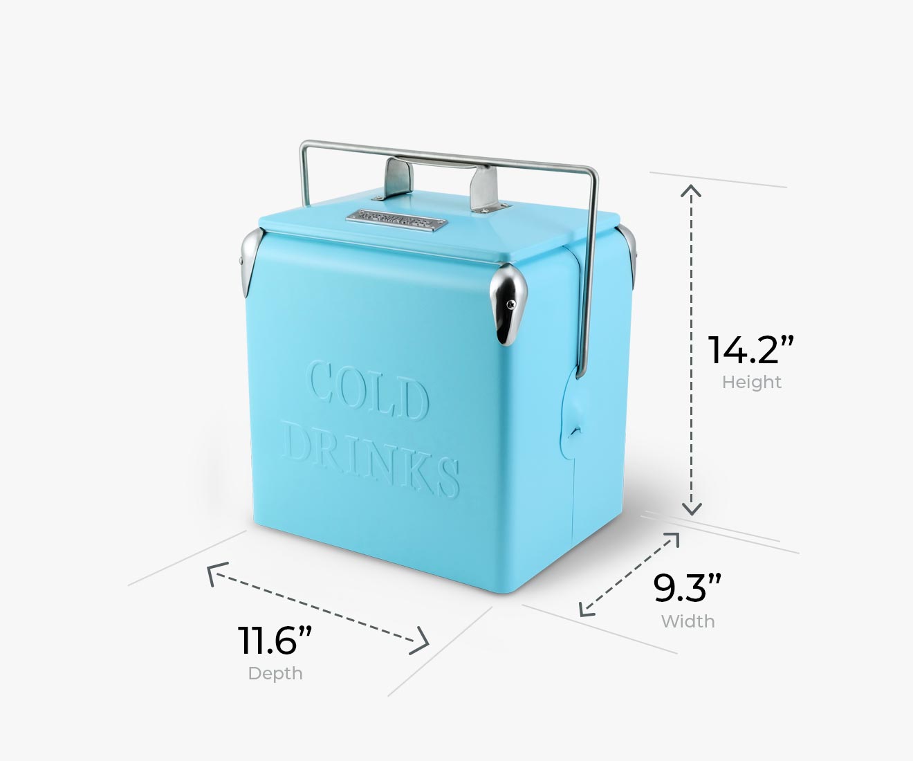 Permasteel 14-Quart Small Picnic Personal Cooler in Turquoise