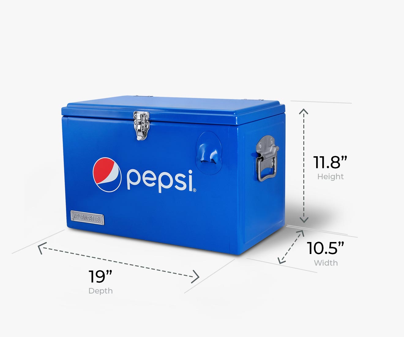Permasteel Pepsi 21-Quart Portable Small Cooler Personal Ice Chest Blue Cooler