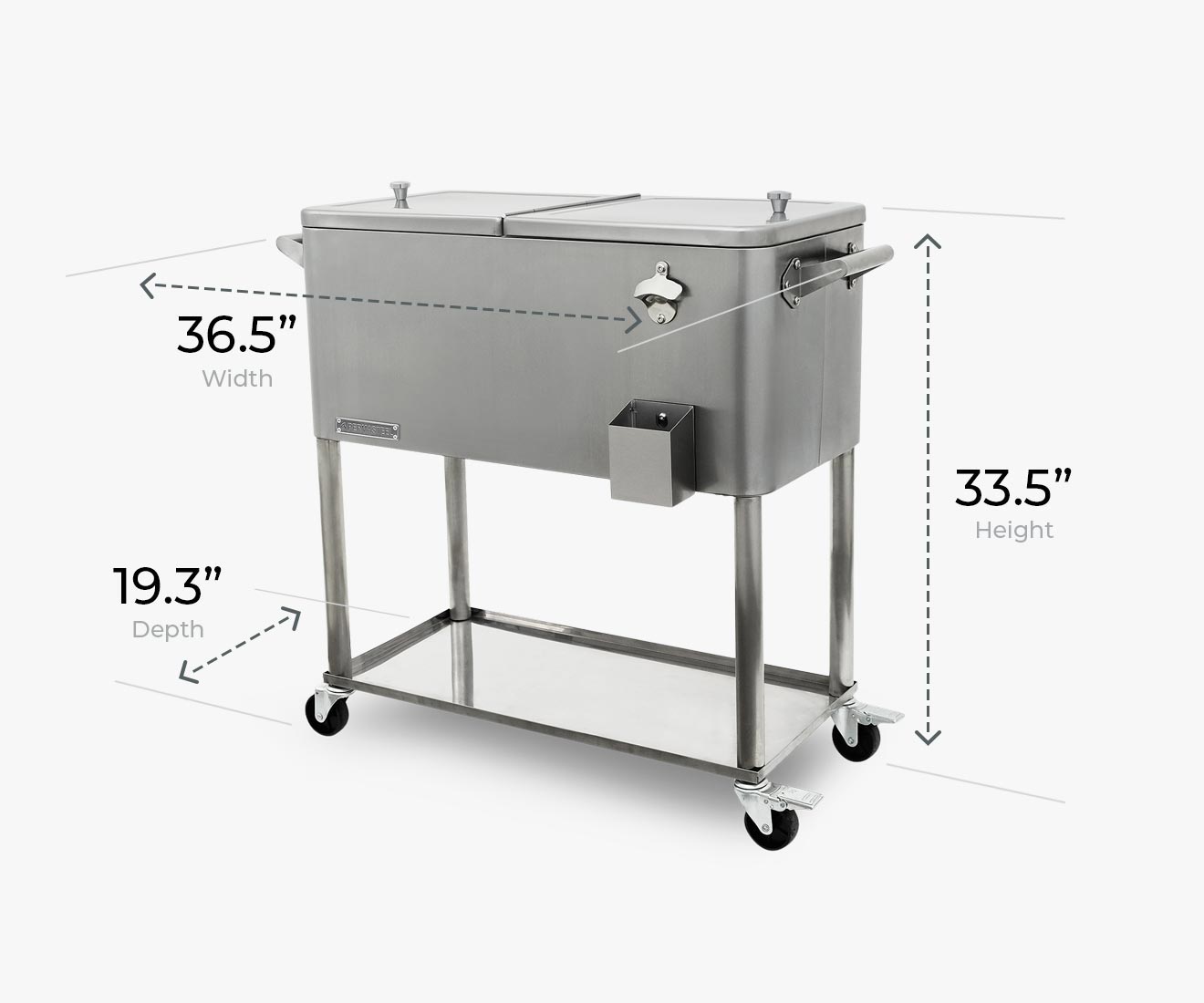 Permasteel 80-Quart Stainless Steel Patio Cooler