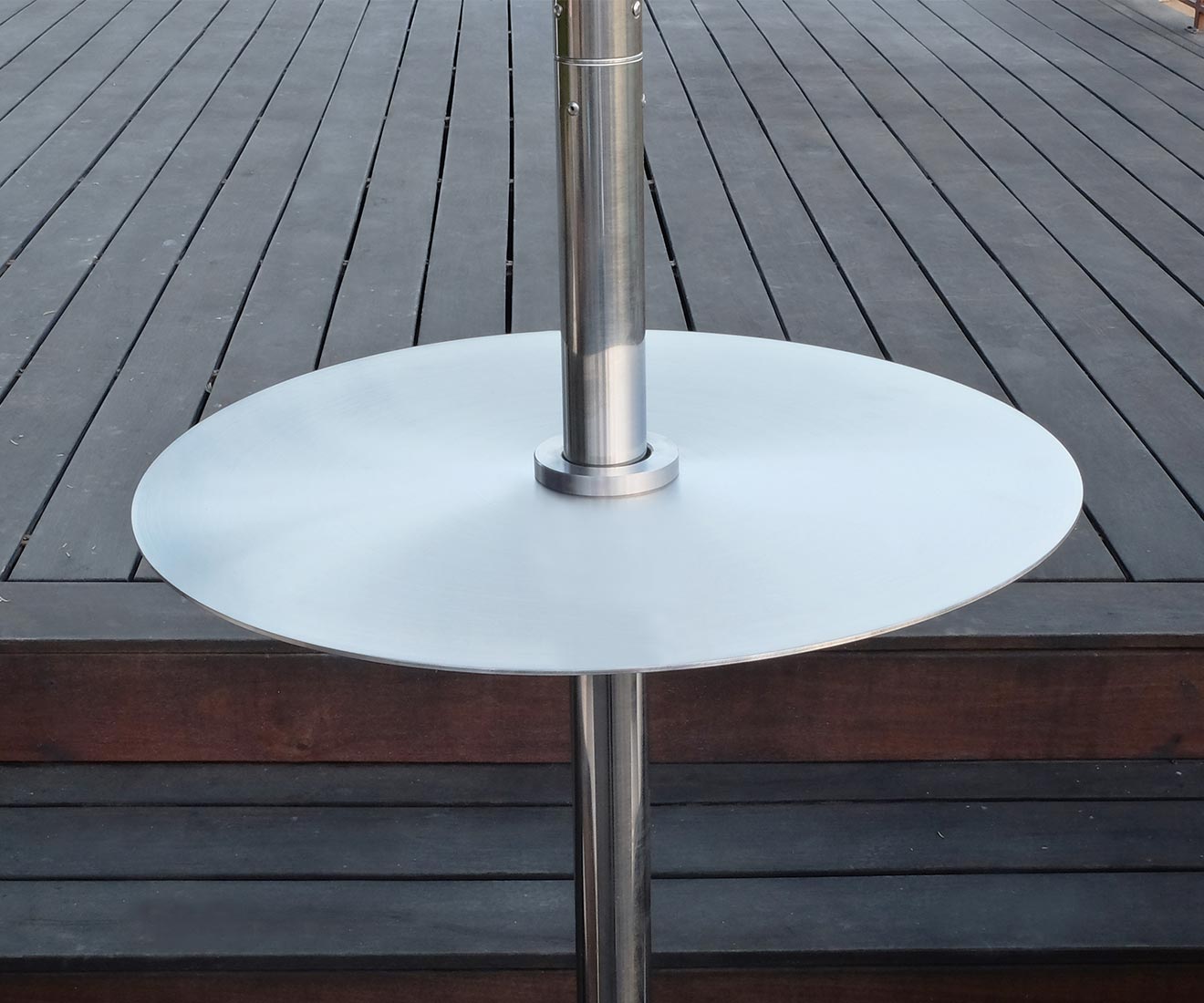Permasteel PH-90202-SS 1500W Electric Infrared Stainless Steel Patio Heater with Side Table