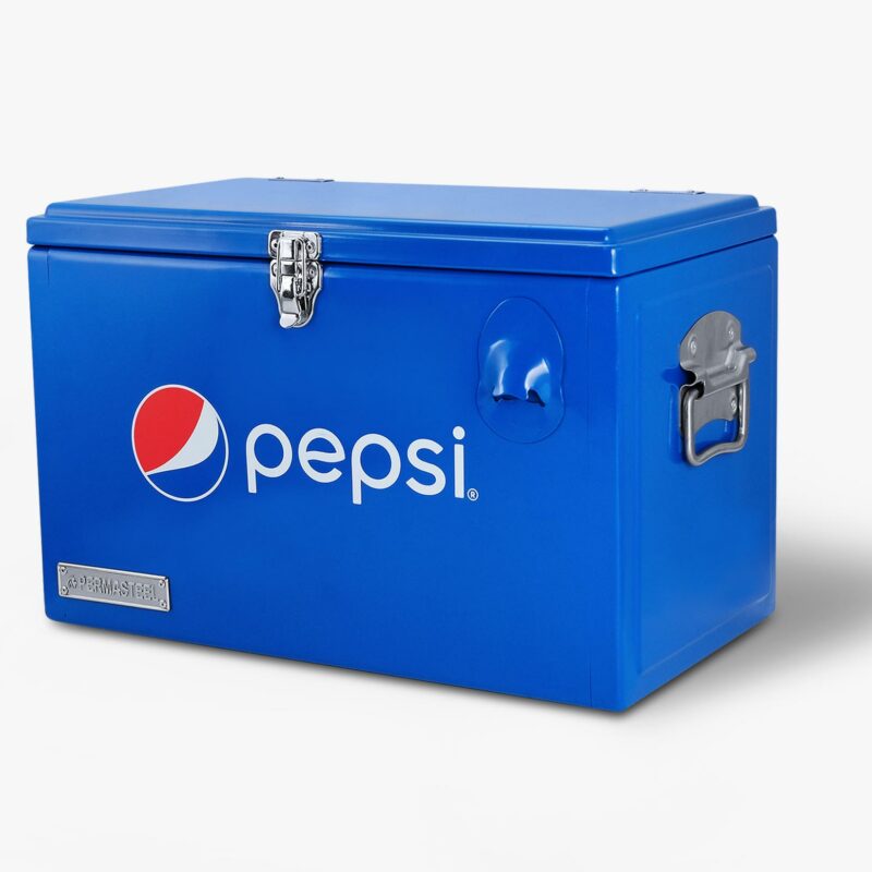 Permasteel Pepsi 21-Quart Ice Chest Small Portable Cooler with Carry Handles Blue Cooler
