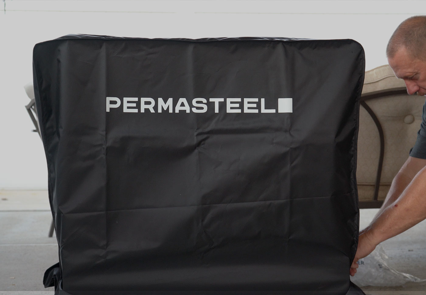 Permasteel Cooler Cover for 80-Quart Patio Coolers in Black