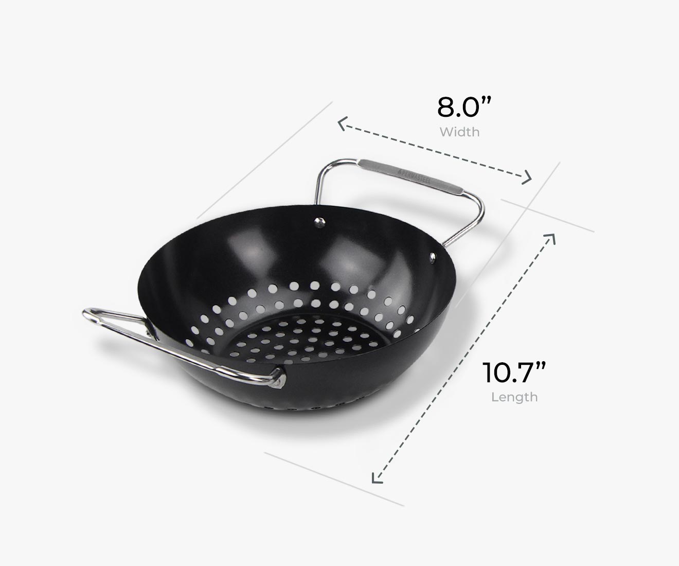 Permasteel 3 Pc Mini Grilling Accessories Cookware Grilling Basket Wok