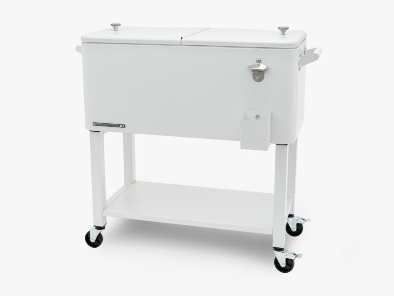 Permasteel 80-Quart Detachable Portable Outdoor Patio Cooler in White Image 1