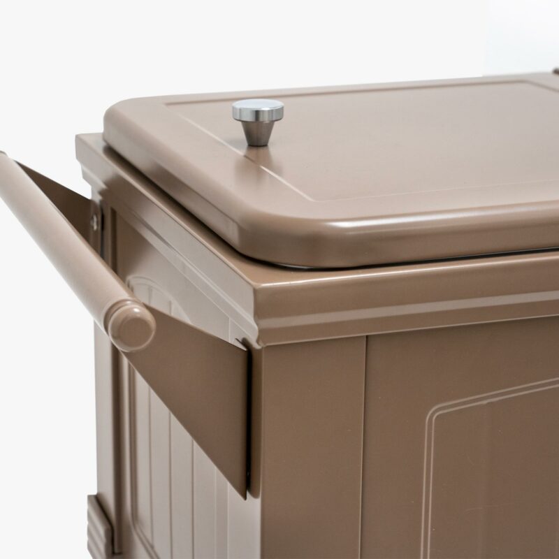 Permasteel 80-Quart Antique Patio Cooler in Taupe Dark Gray Brown Product Image 4