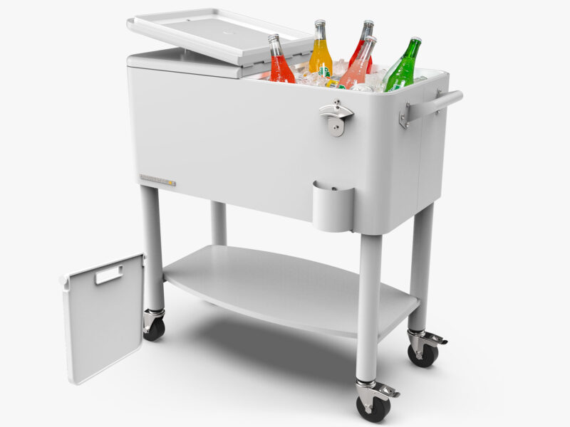 Permasteel Cooler with storage shelf and drink divider
