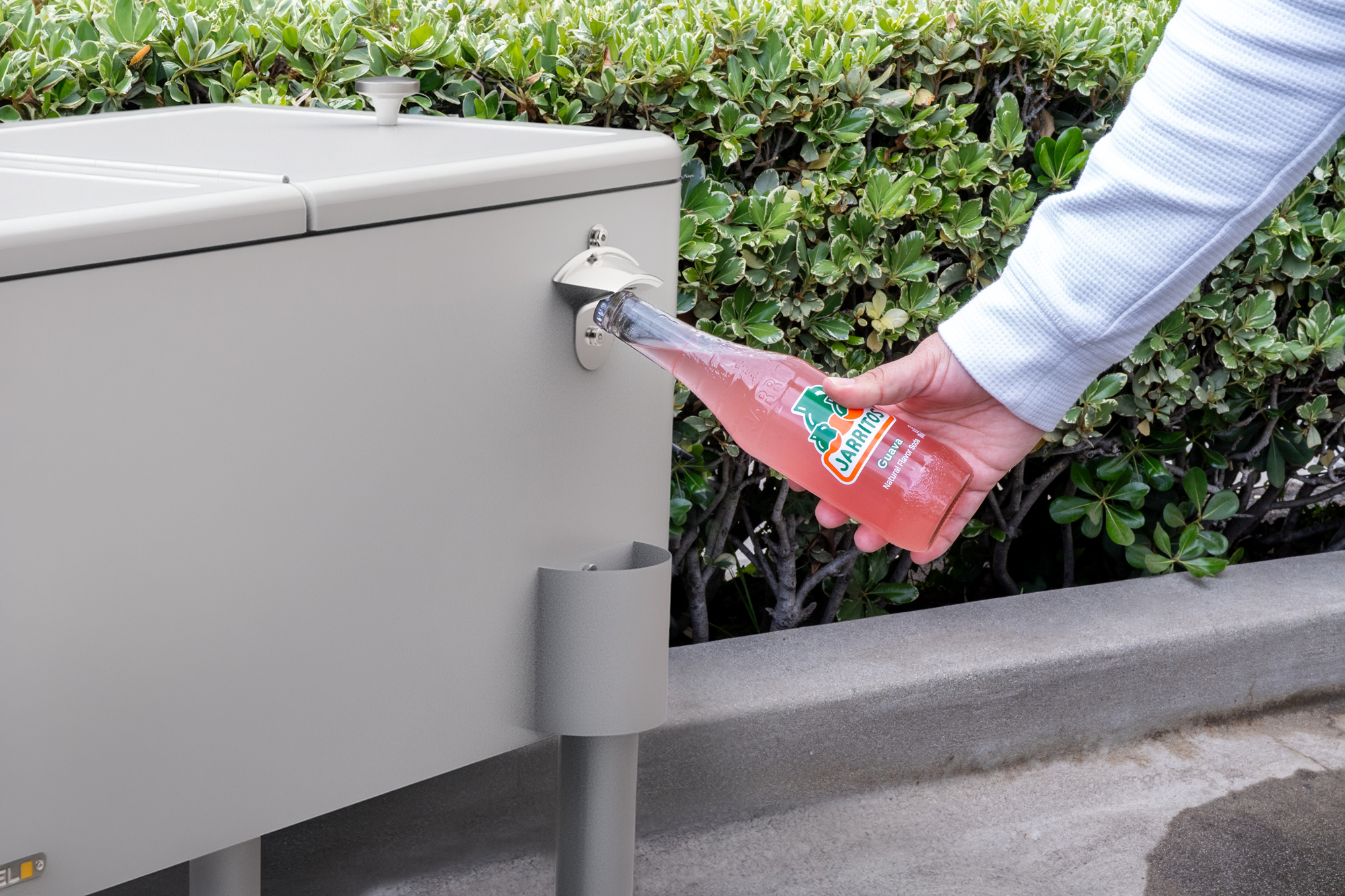 Permasteel Cooler with storage shelf and drink divider