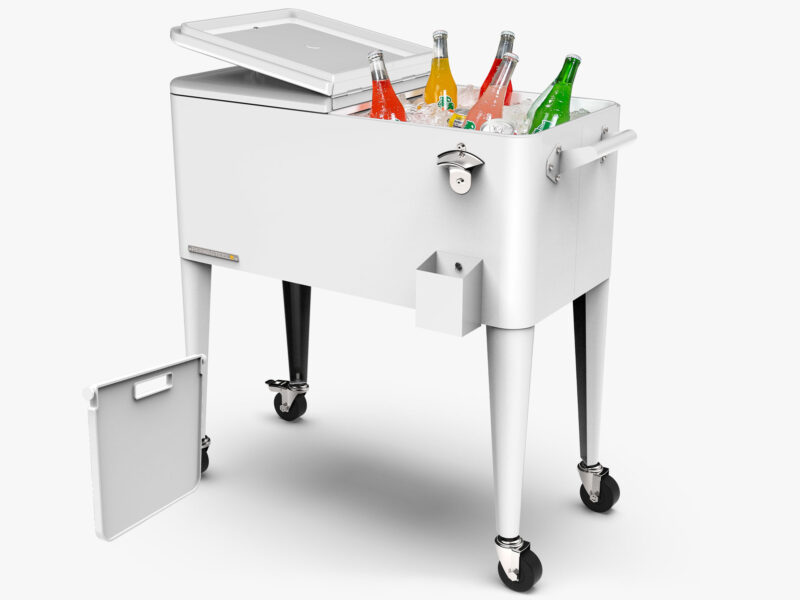Permasteel White Cooler with drink divider