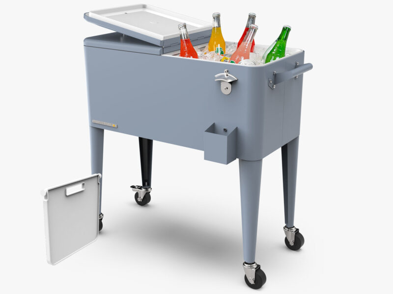 Permasteel Blue Cooler with drink divider