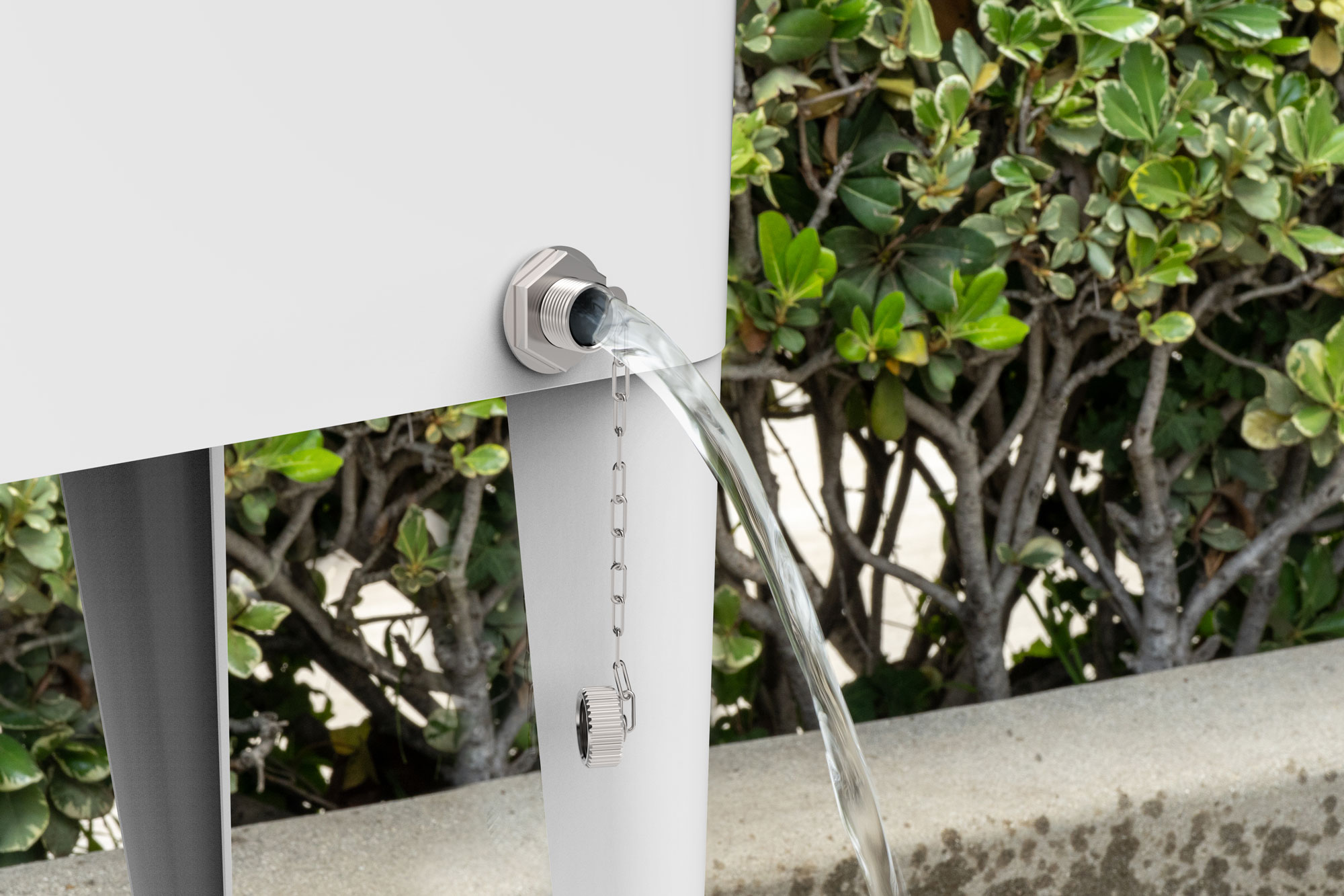 Permasteel White Cooler with drink divider