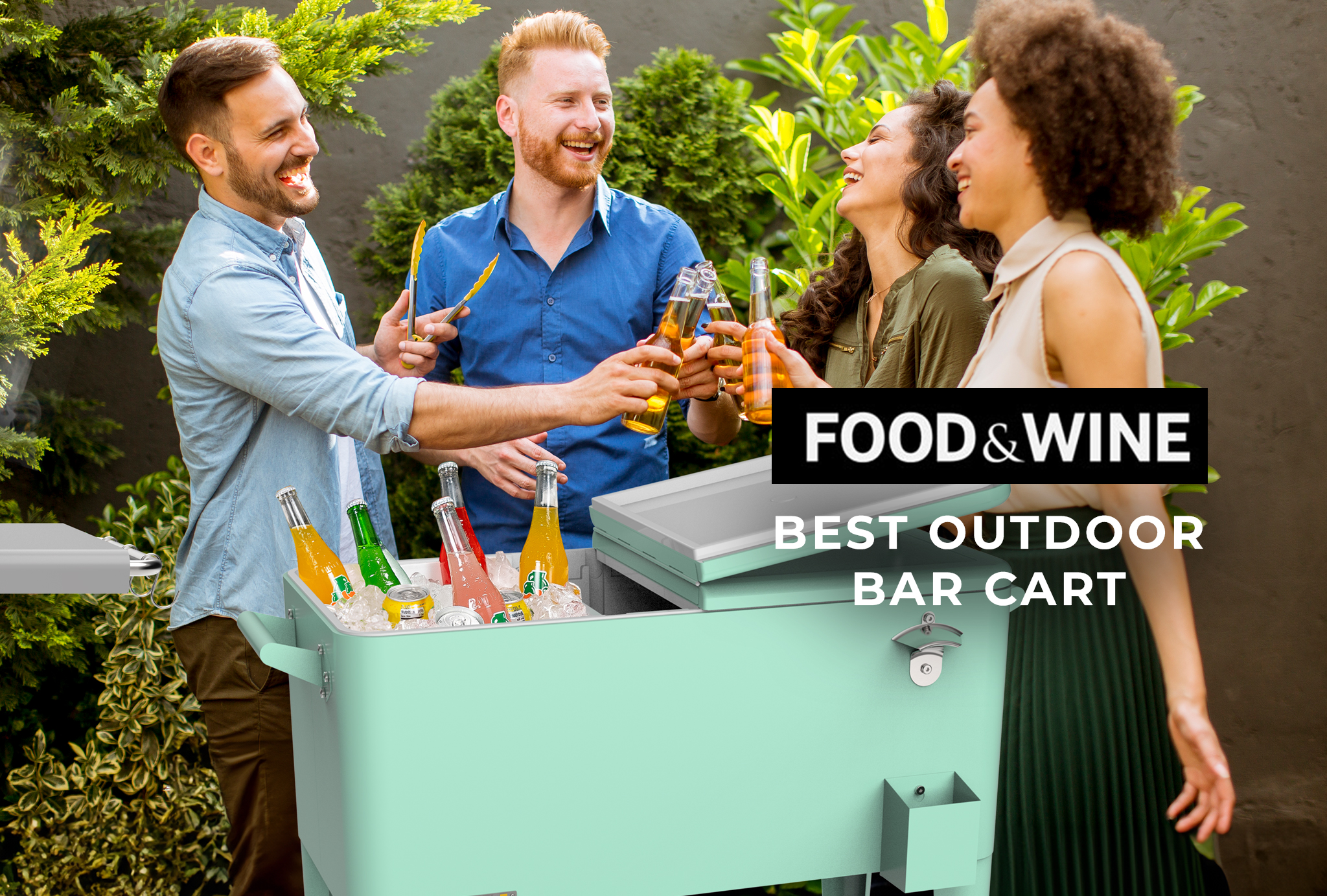 Permasteel Bar Cart Food and Wine